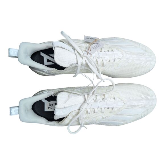 Adidas Adizero 12.0 Triple White Men’s Football Cleats IG7223  Men’s Size 16 New main image 5
